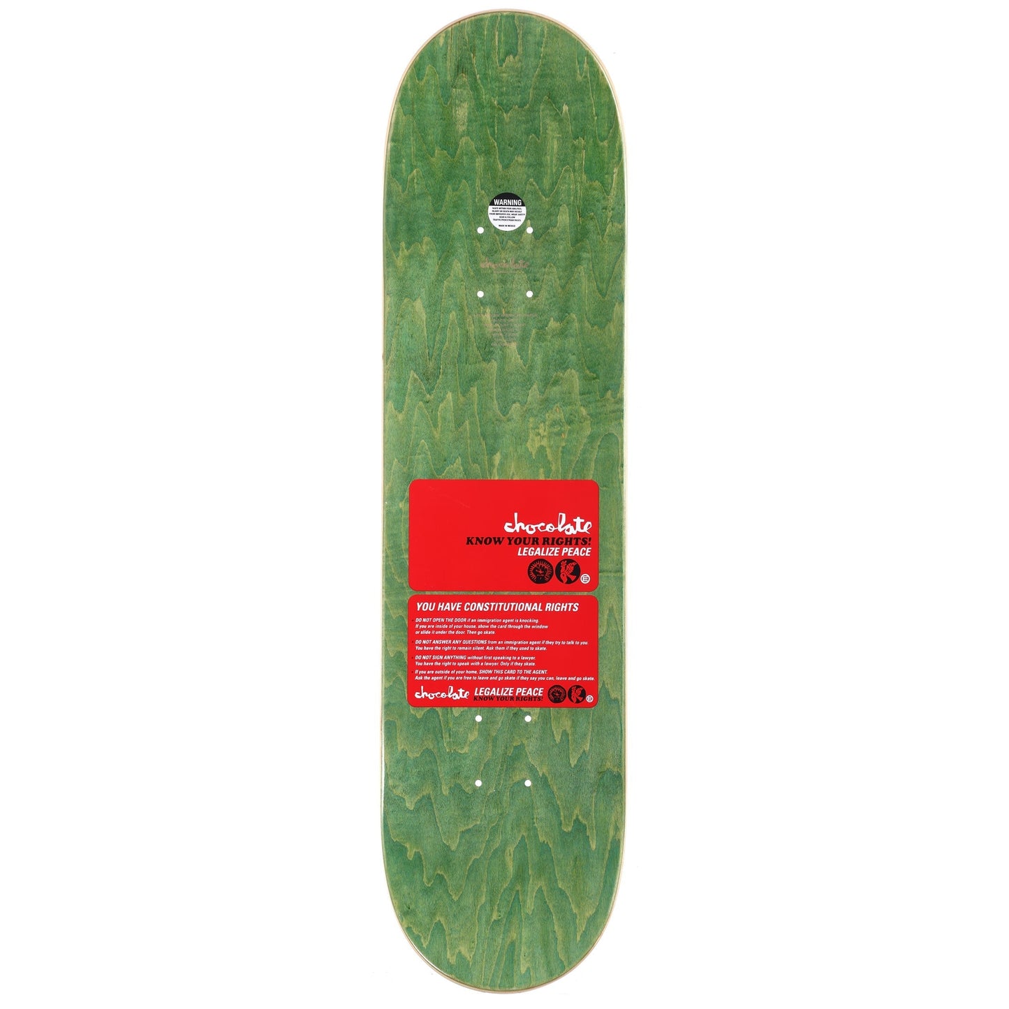 Chocolate Skateboard Deck Alvarez Know Your Rights 8.125" x 31.625"