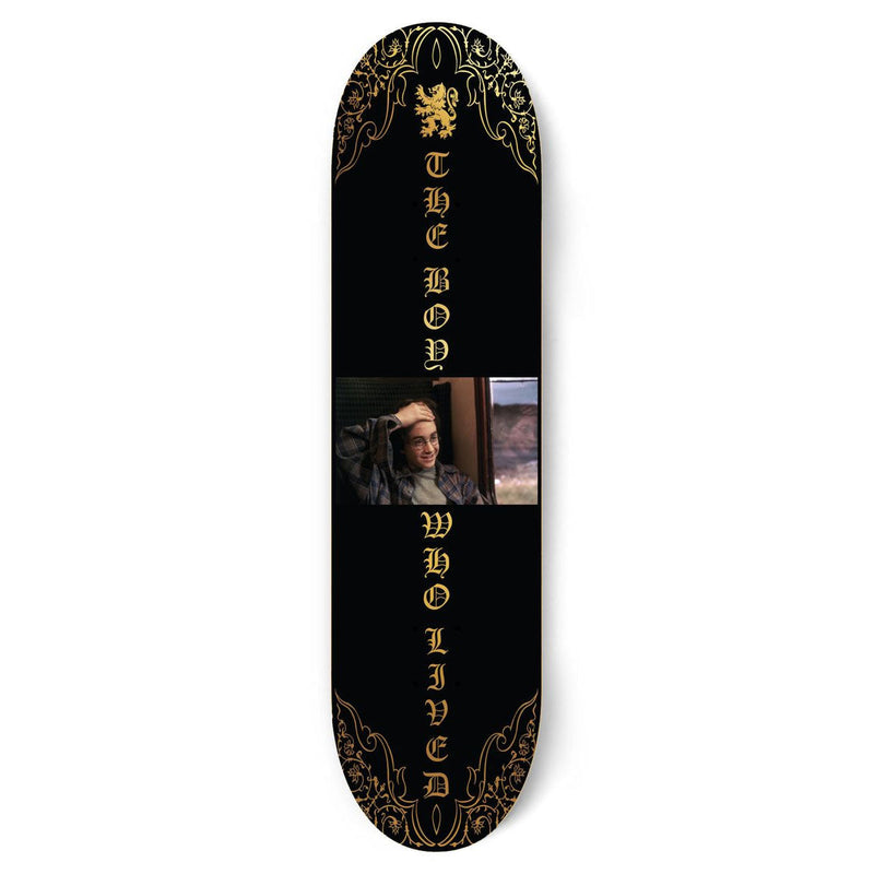 Color Bars Skateboard Deck Harry Potter Boy Who Lived Skate Gold Foil 8.38"