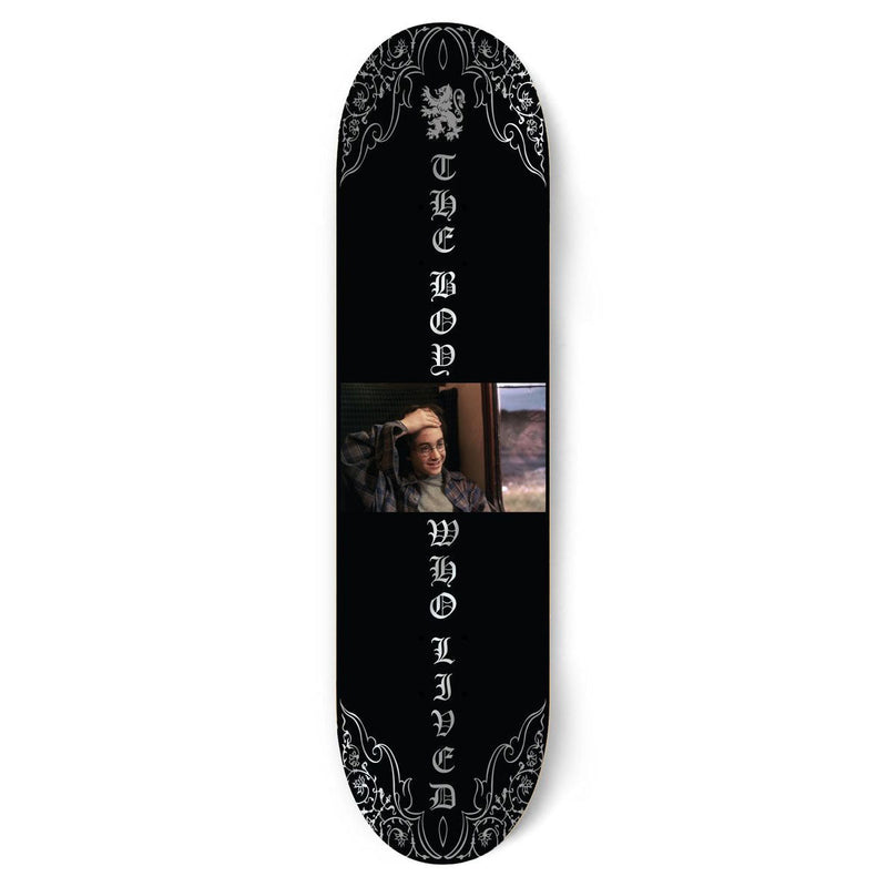 Color Bars Skateboard Deck Harry Potter Boy Who Lived Skate Silver Foil 8.5"