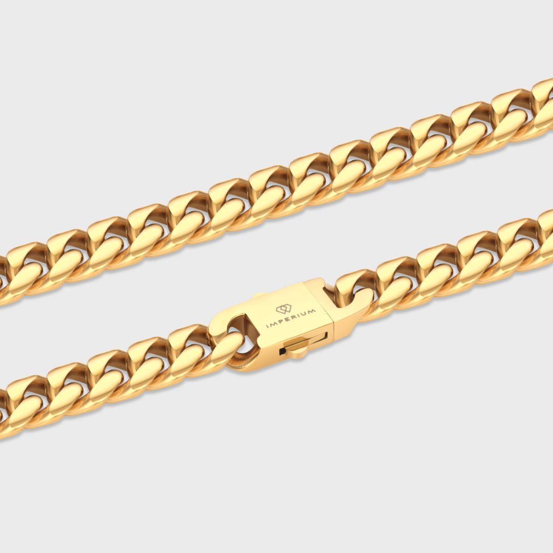 Cuban Link Chain (Gold) - 12mm
