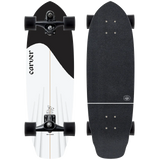 Carver Black Tip Surfskate Complete C7 Coal Satin - 32.5″