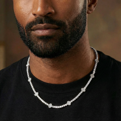 Clover Tennis Chain (Silver) - 4mm