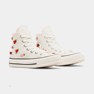 Converse - Chuck Taylor 70 Hi "Roses" -  Egret/Red/Lt Jellyfish Jitter
