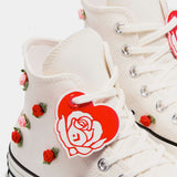 Converse - Chuck Taylor 70 Hi "Roses" -  Egret/Red/Lt Jellyfish Jitter