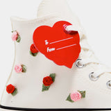 Converse - Chuck Taylor 70 Hi "Roses" -  Egret/Red/Lt Jellyfish Jitter