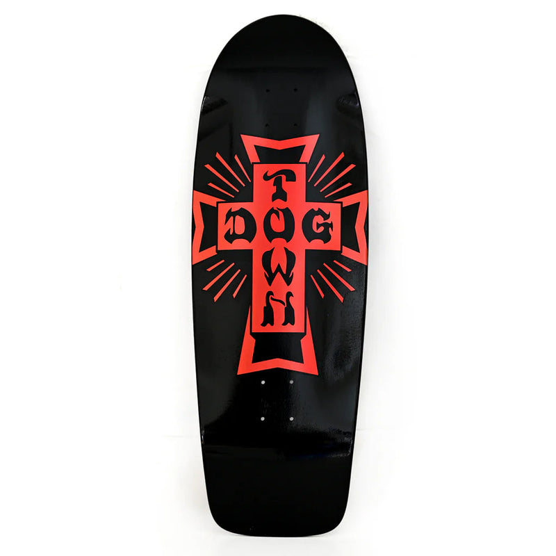 Dogtown Skateboard Deck Cross Logo 70s Rider Black/Red 10" x 30.575"