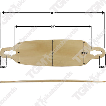Moose Longboard Complete 9" x 36" Drop Through Green