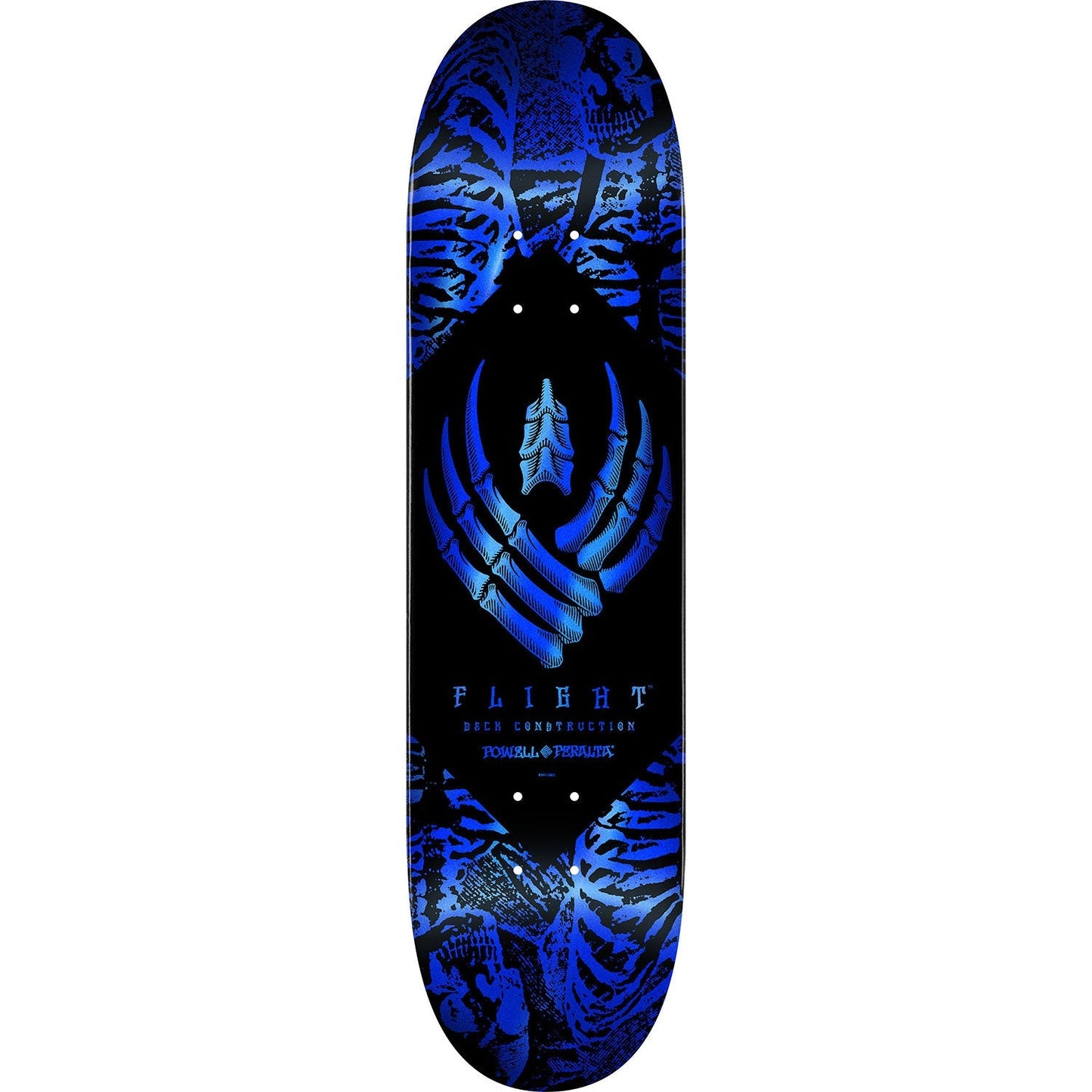 Powell Peralta Skateboard Deck Flight 308 Skeleton Foil Blue 8.75" x 32.33"
