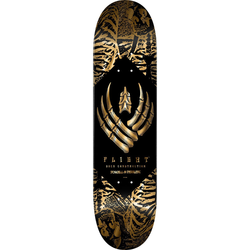 Powell Peralta Skateboard Deck Flight 244W Skeleton Foil Gold 8.63" x 32.2"
