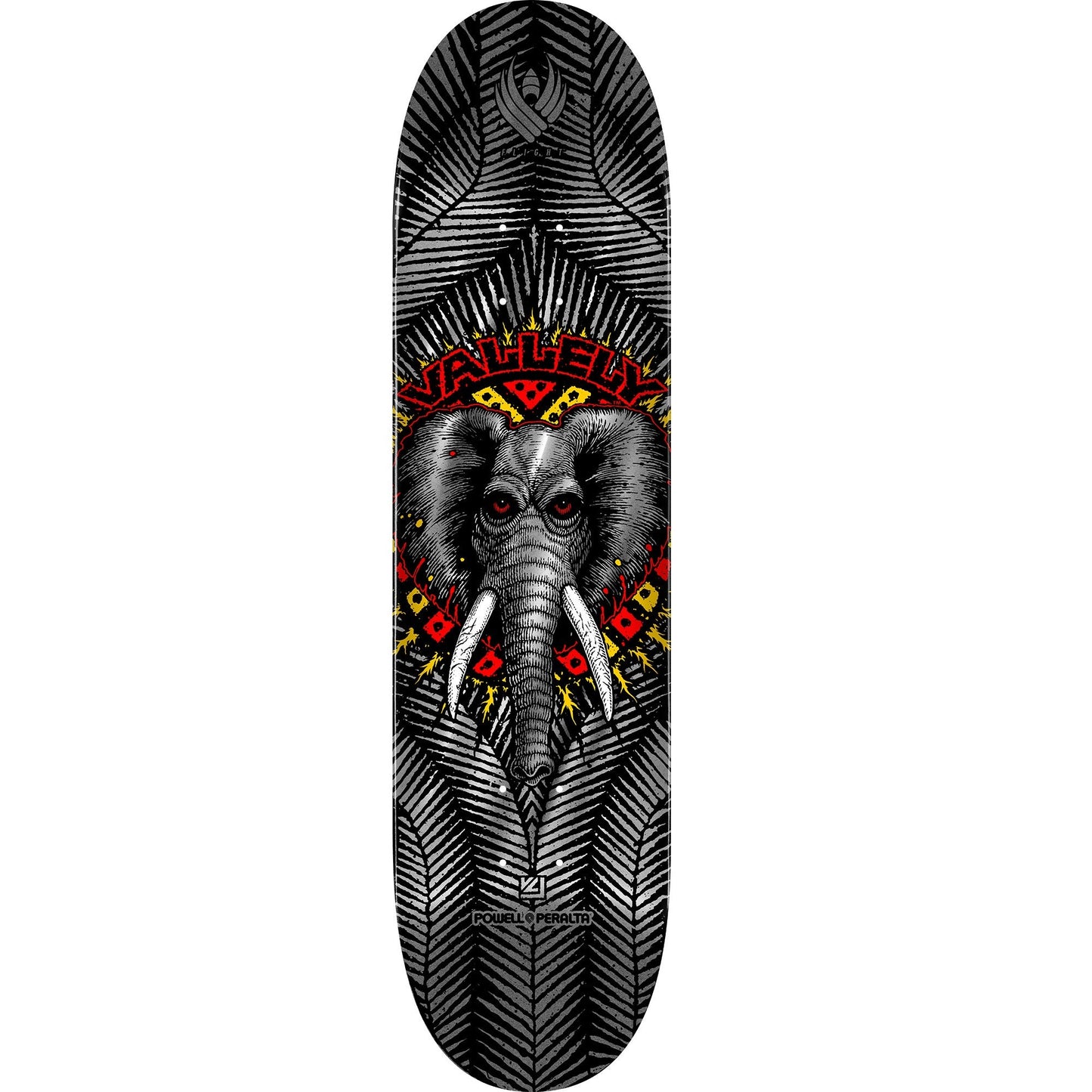 Powell Peralta Mike Vallely Elephant Flight Skateboard Deck - 8.63″ Silver Foil