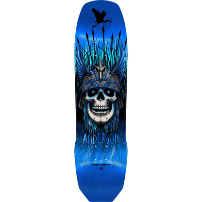 Powell Peralta Skateboard Deck Andy Anderson Heron Skull Blue Foil 8.45" x 31.8"