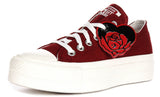 Converse All Star Lift A13653C Valentines Days In Dark Red Platforms