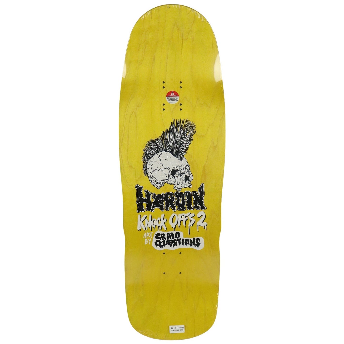 Heroin Skateboard Deck Dead Dave KO2 Mummy 10.125" x 32.25"