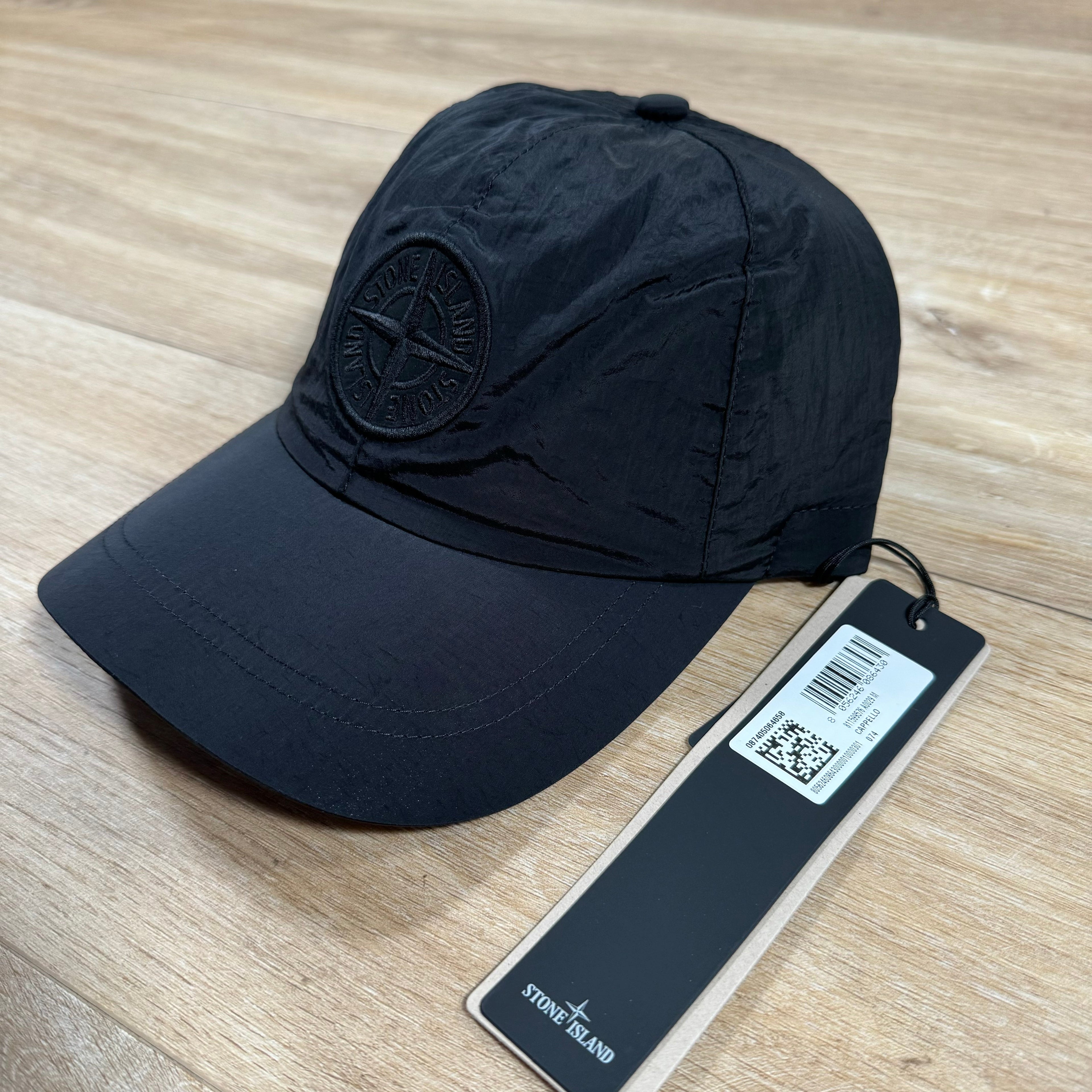 Stone Island Nylon Metal Baseball Cap in Black