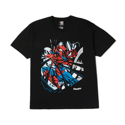 Huf X Spider-Man Entangled T-Shirt - Washed Black