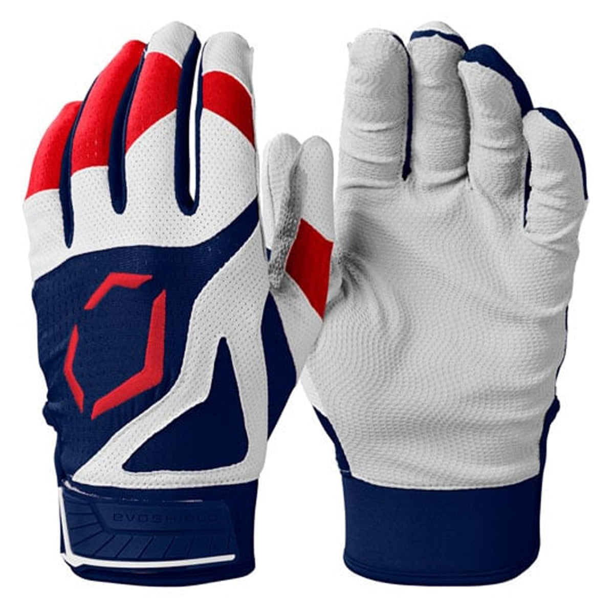 Evoshield SRZ-1 Batting Gloves - Navy/ Red/ White