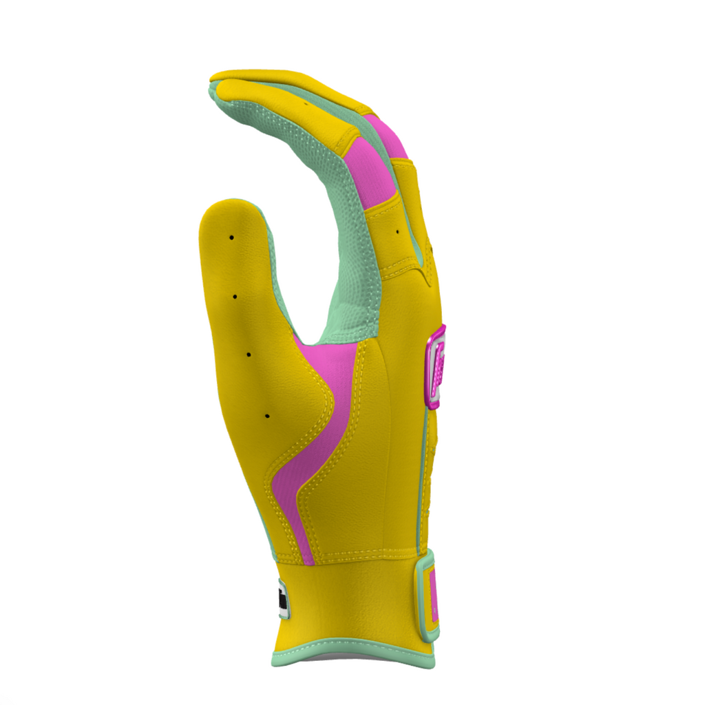 Franklin CFX PRO CUSTOM Batting Gloves - Yellow/Mint