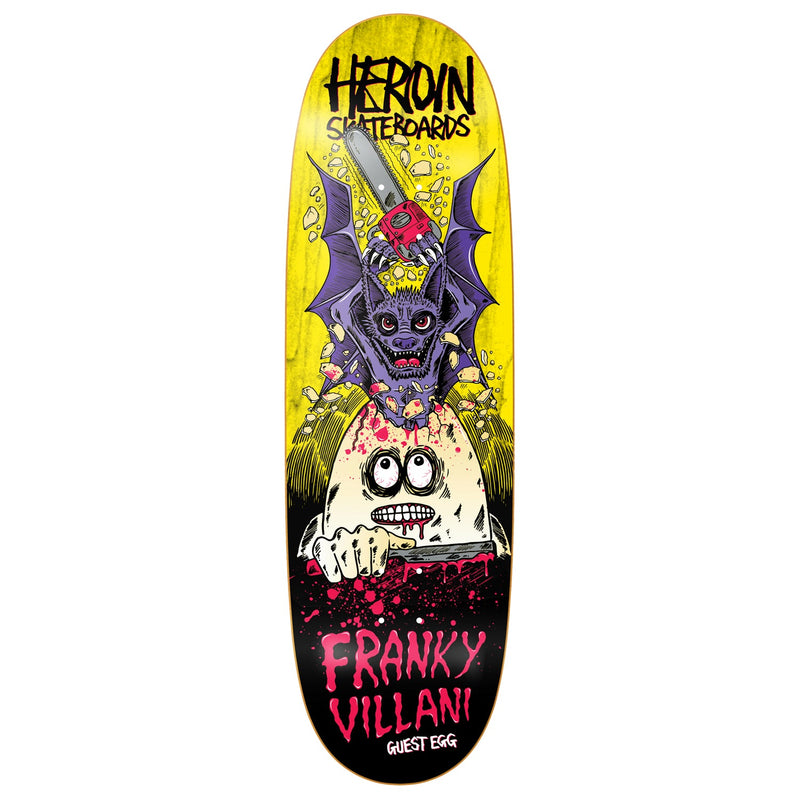Heroin Skateboard Deck Franky Villani Guest Symmetrical (Assorted) Assorted 9.5" x 32.25"
