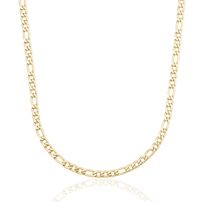 Figaro Link Chain in Yellow Gold - 4mm