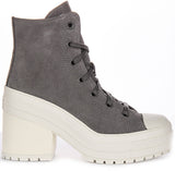Converse Chuck 70s De Luxe Heel A12327C In Grey Suede