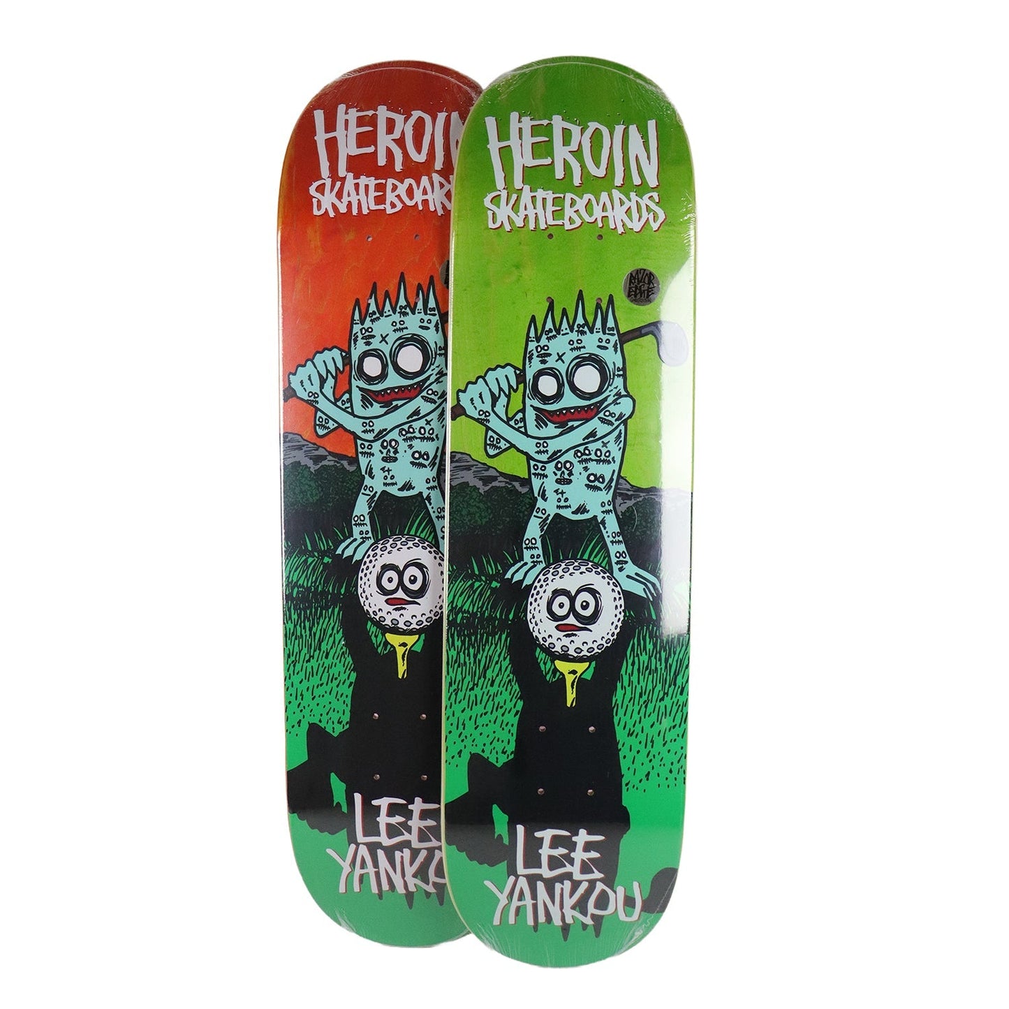 Heroin Skateboard Deck Lee Yankou Golf Imp (Assorted) Assorted 8.25" x 31.9"