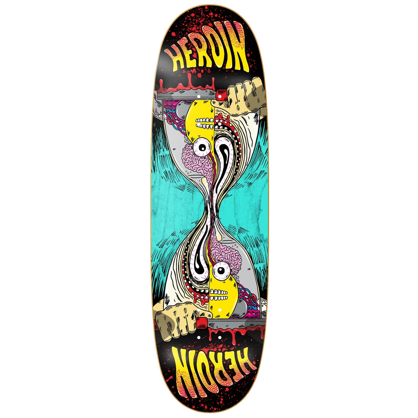 Heroin Skateboard Deck Merged Anatomy Razoregg (Assorted) 9.25" x 32"