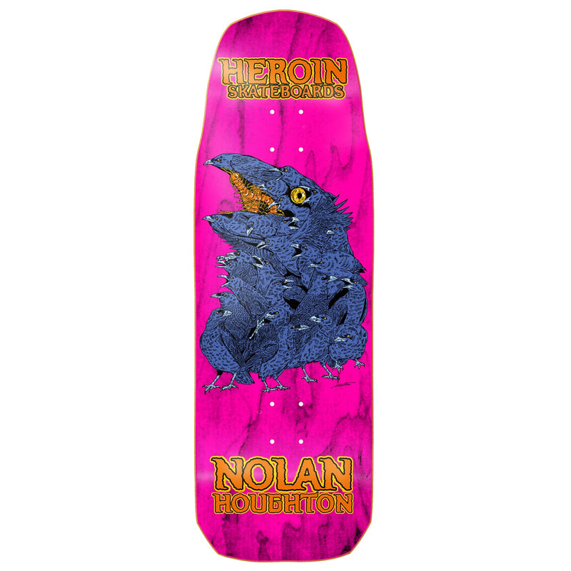 Heroin Skateboard Deck Nolan Houghton Crow (Assorted) 9.9" x 30.5"