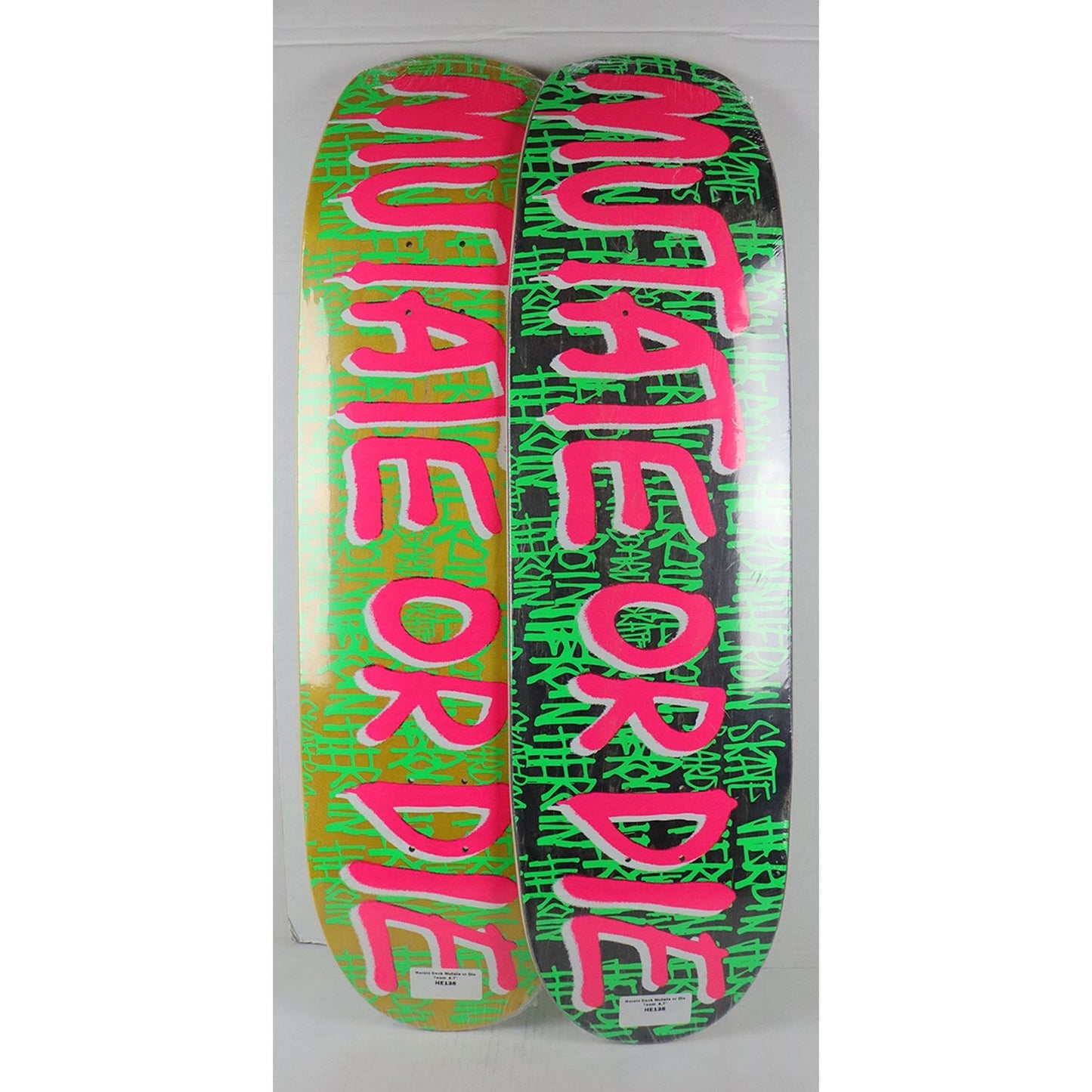 Heroin Skateboard Deck Mutate or Die Team 8.7" x 31.75"