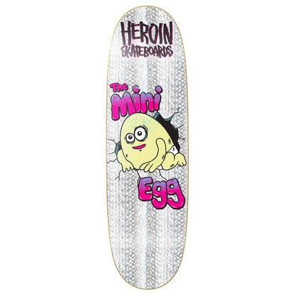 Heroin Skateboard Deck Mini Egg Holographic Foil 8.38" x 28.5"