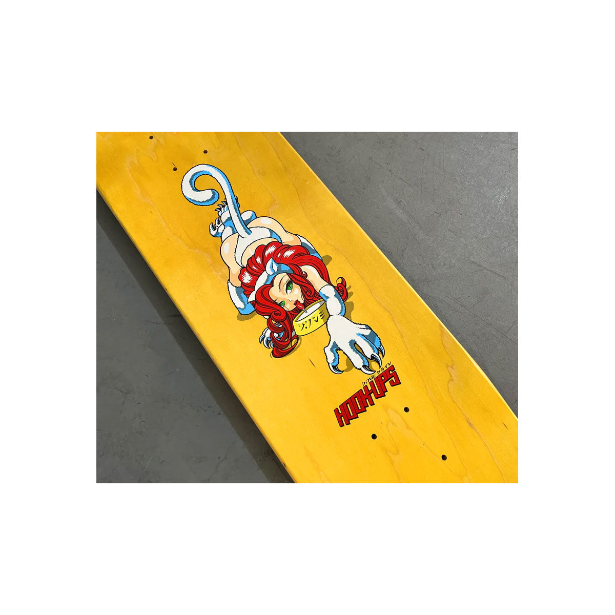 Hook Ups Skateboard Deck Milky Cat (Assorted) 8.25" x 32.25"
