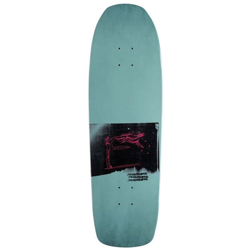The Heated Wheel Skateboard Deck Bugs Be Gone Mint 9.5" x 32"