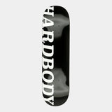 Hardbody Skateboards Classic Logo Deck 8.75" Black - White