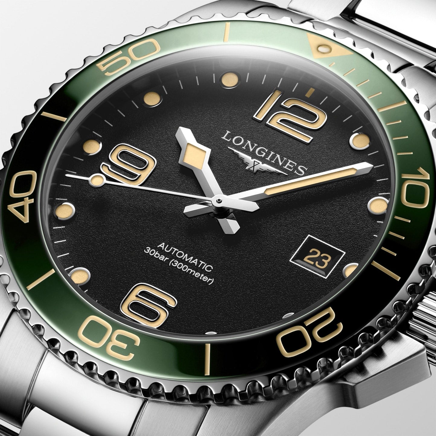 HYDROCONQUEST 41 MM Black with Green Bezel