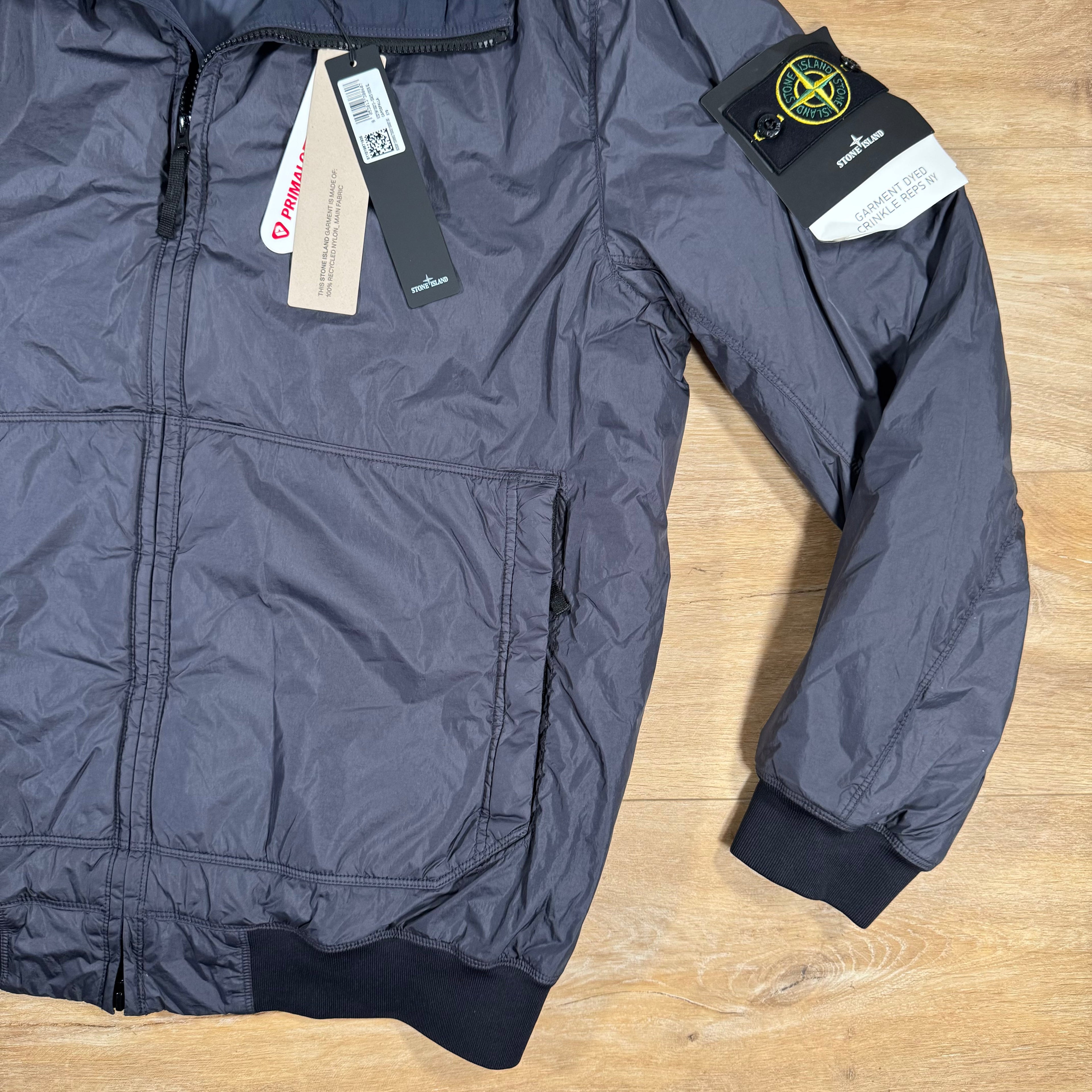 Stone Island Crinkle Reps NY Padded Jacket in Ink Blue
