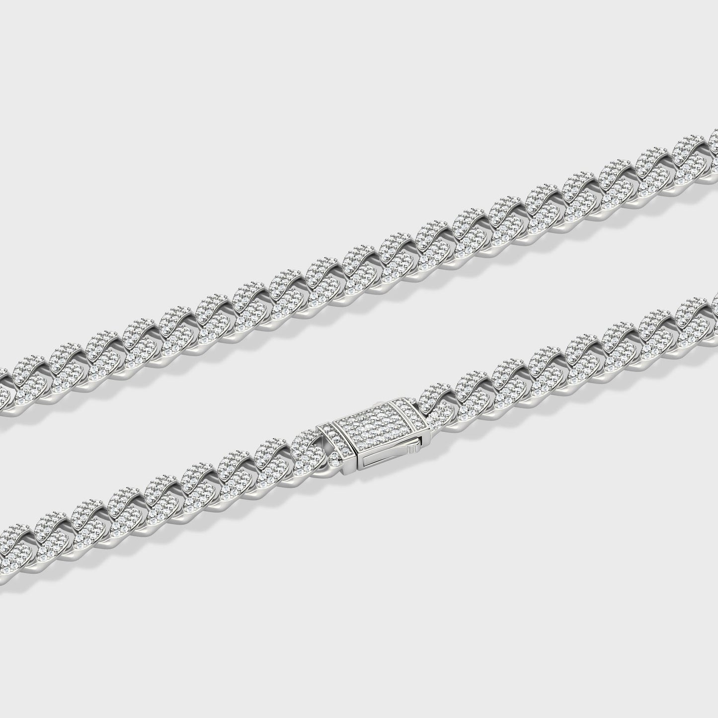 Iced Cuban Chain (Silver) - 12mm