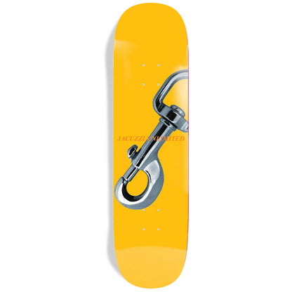 Jacuzzi Skateboard Deck Carabiner Jet Ski Yellow 9.0" x 31.8"