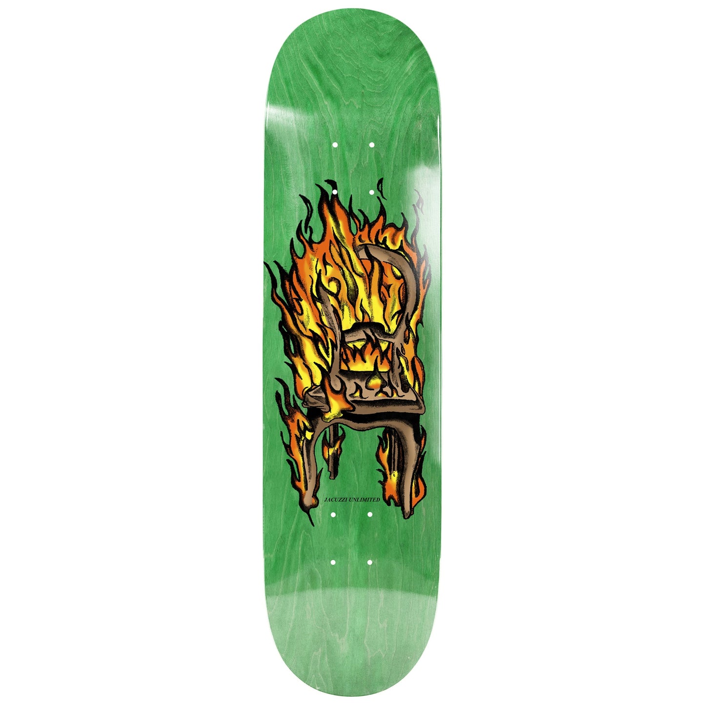 Jacuzzi Skateboard Deck Chair on Fire Twin Tail 8.25" x 31.5"