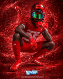 Kool-Aid 'Cherry' Football Cleats - Quantum Speed by Phenom Elite