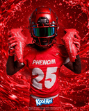 Kool-Aid 'Cherry' Football Cleats - Quantum Speed by Phenom Elite