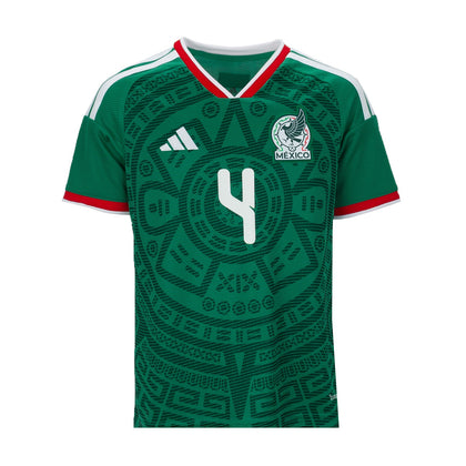 Mexico 26/27 E. Alvarez #4 Replica Home Jersey - Youth