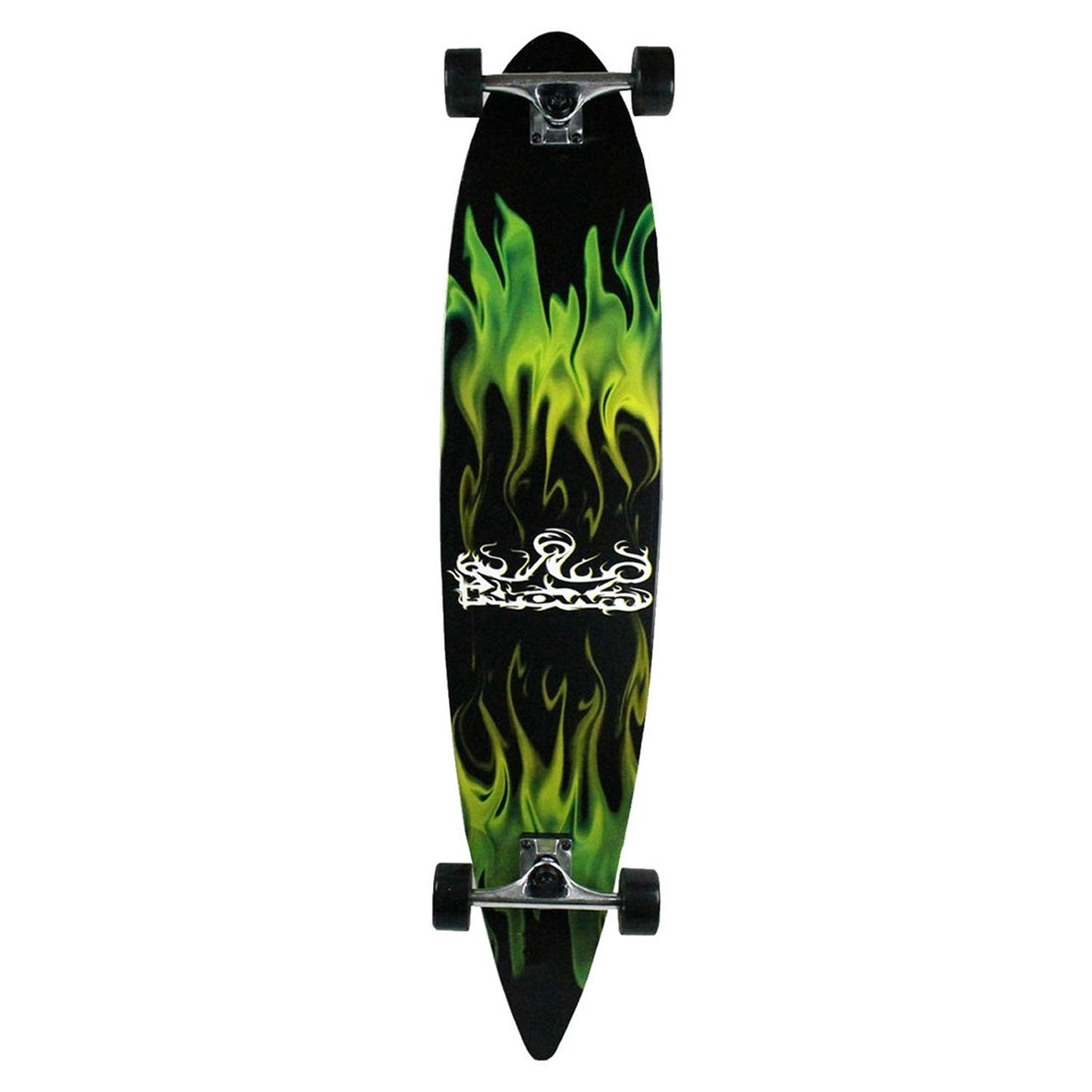 Krown Longboard Complete Pintail Green Flame