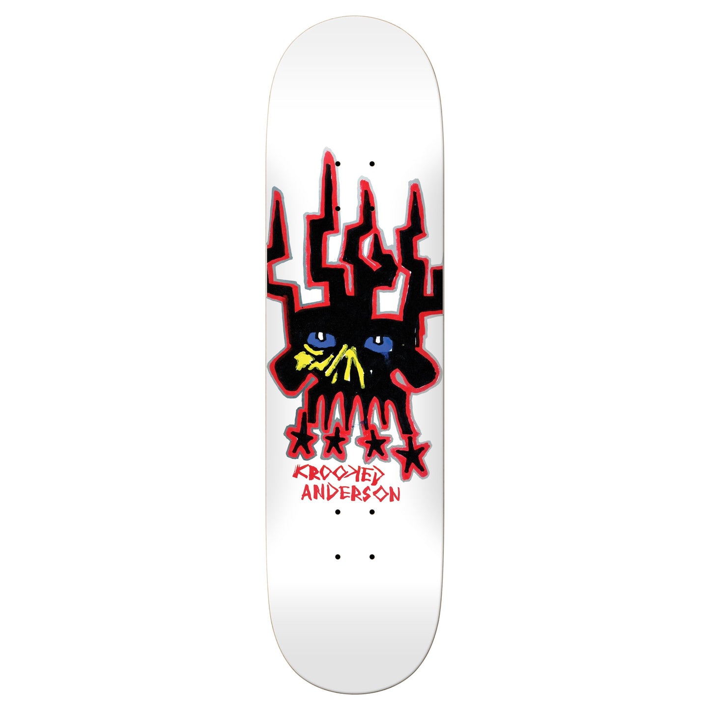 Krooked Skateboard Deck Manderson Skull King 8.38" x 32"