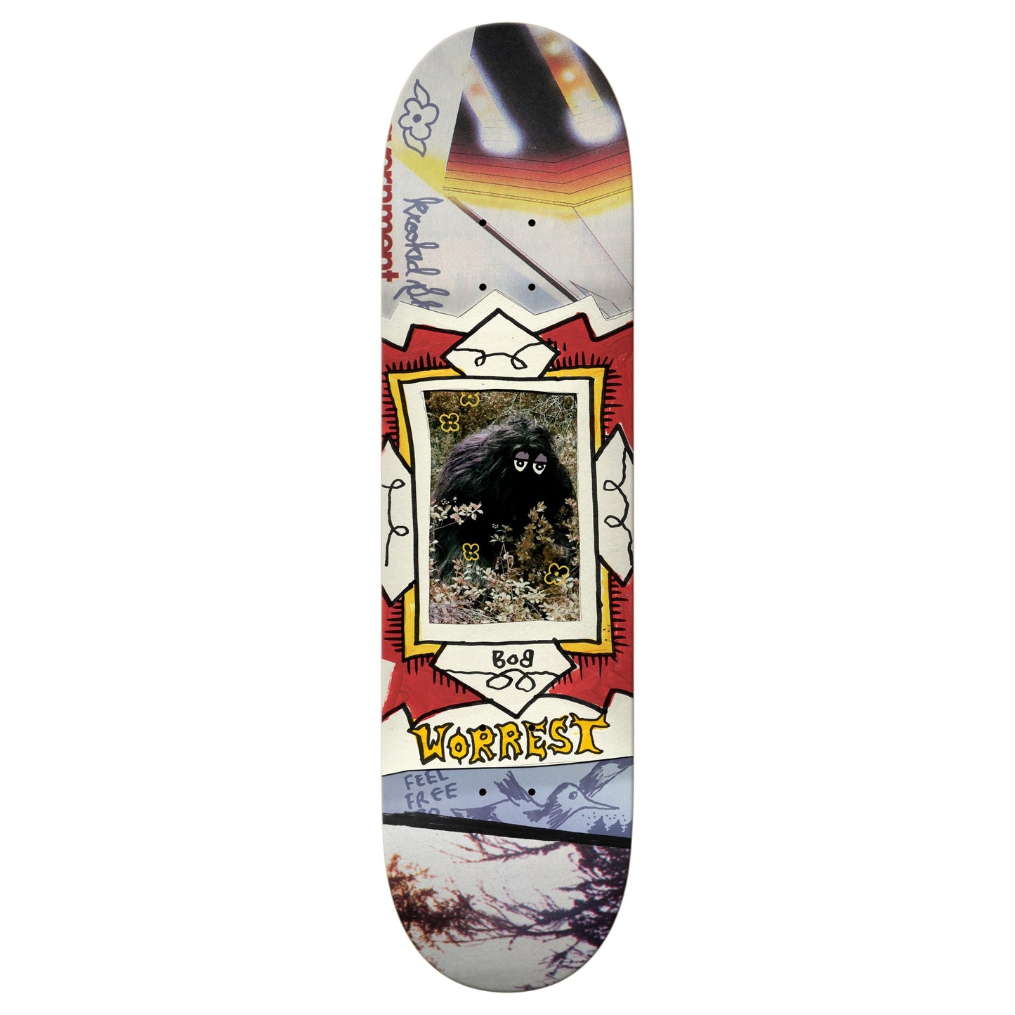 Krooked Skateboard Deck Worrest Big Foot Twin Tail Slick 8.3" x 31.9"