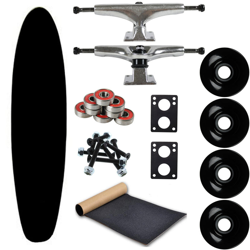 Moose Longboard Complete 9" x 40" Kicktail Dipped Black