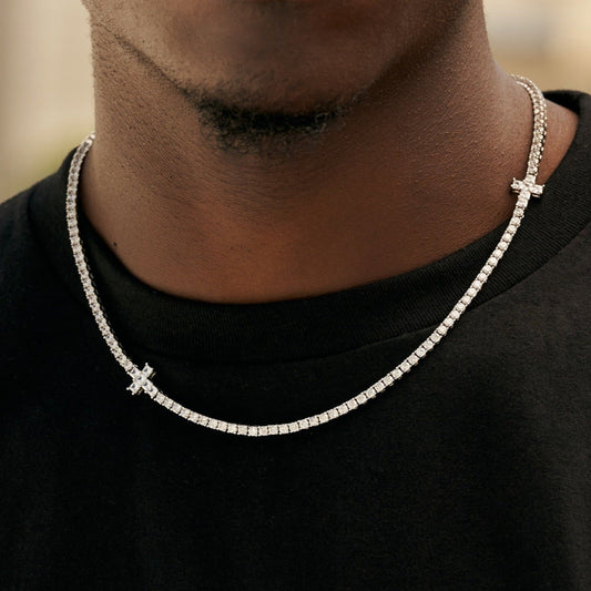 3MM Diamond Cross Tennis Chain