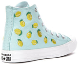 Converse Chuck Taylor A16555C In Light Blue Lemon Print Juniors