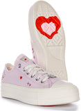 Converse Chuck Taylor Lift Low A09115C In Lilac | Hearts