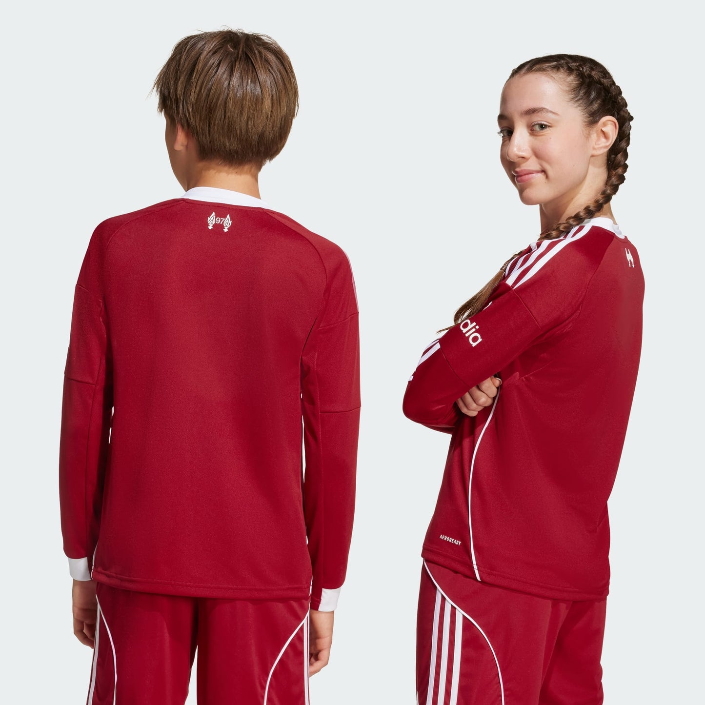 adidas Liverpool FC 25/26 Long Sleeve Home Jersey Kids