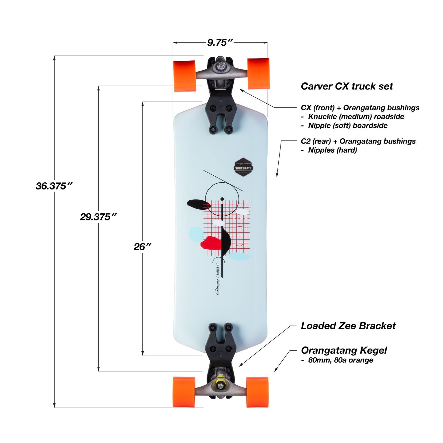 Loaded Tangent Surfskate Complete