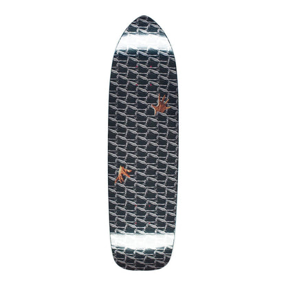 Hockey Skateboard Deck Lonliest Feeling Shaped Black 8.44" x 31.89"